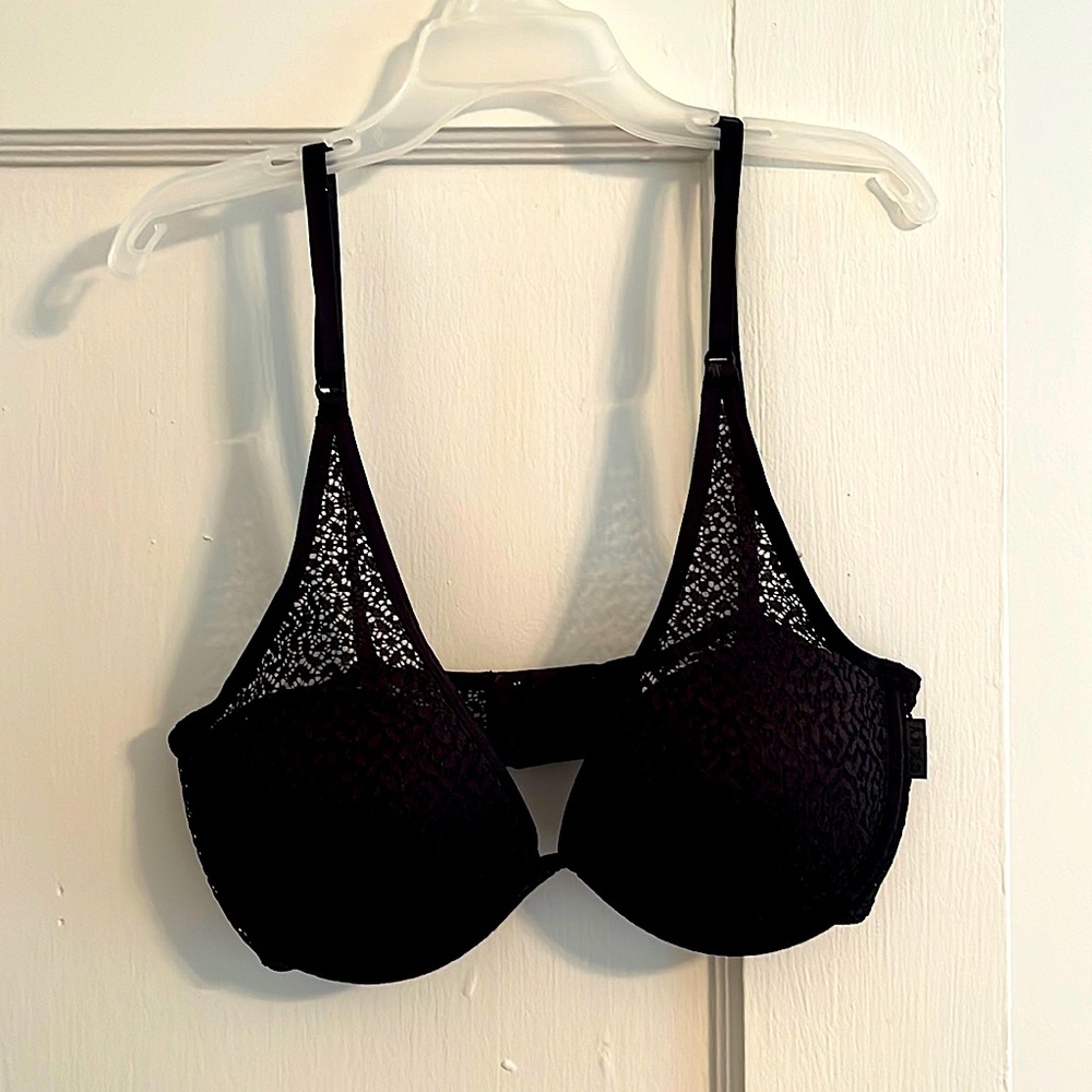 DKNY black lace bra 32C